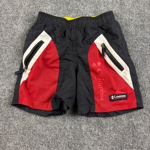 COLUMBIA X DISNEY Mickey Mouse Collection Boys Black/Red/Yellow Lined Shorts -XS
